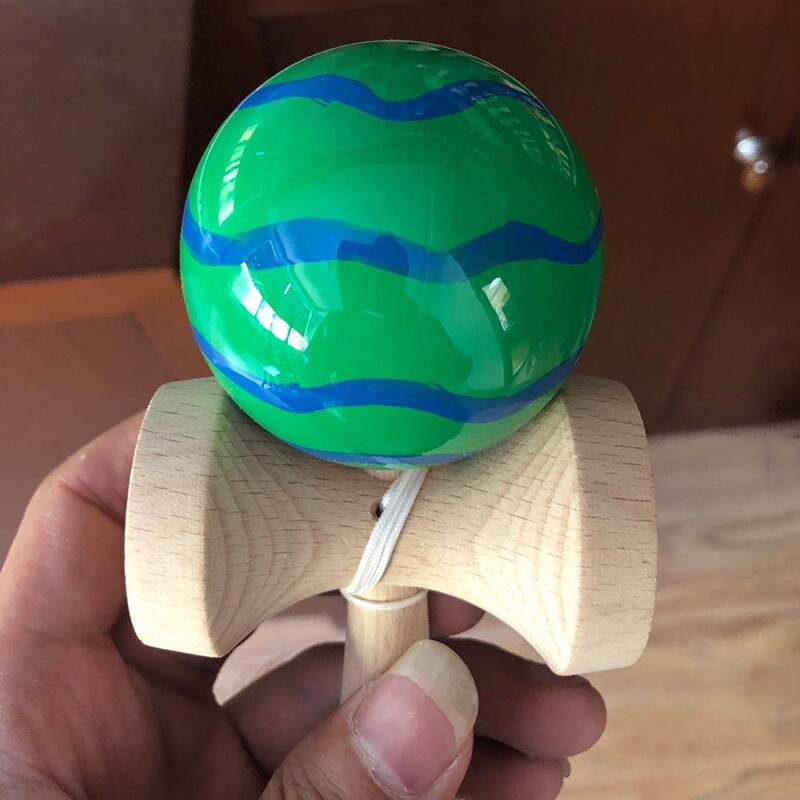 18CM Kendama Wooden Toy Kendama Colorblock Skillful Juggling Ball Education Traditional Game Toy For Children Adult: Pattern B