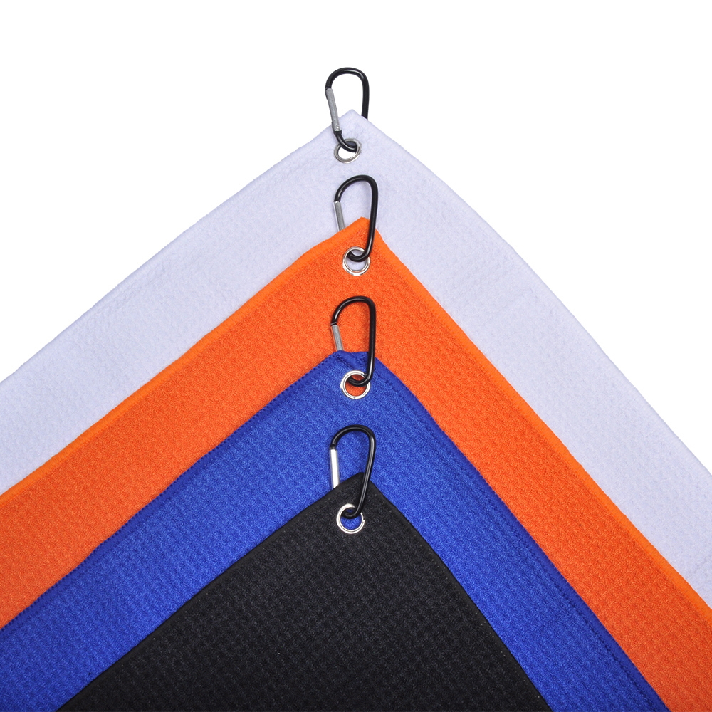 PGM asciugamano da Golf modello Waffle cotone con panno per la pulizia del moschettone asciugamano sportivo gancio in microfibra pulisce club palline borse mani