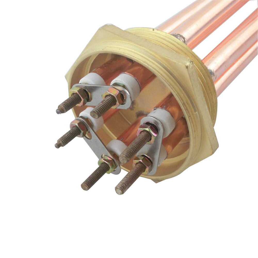 ) DN40 1.5inch 47mm Thread Diameter Red Copper Heater Heating Element 220V/380V