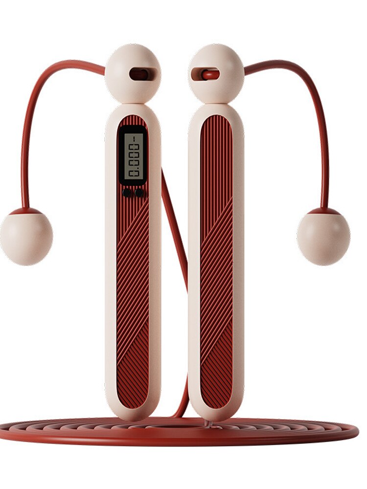 Hoip Jeeky corda per saltare professionale ragazza dimagrante perdere peso modellante contatore brucia grassi senza fili salto corda fitness sport: rosa Weight bearing