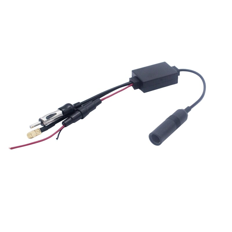 Dab+ auto splitter adapter actieve antenne auto radio fm antenne signaalversterker crossover 12v universeel: Default Title