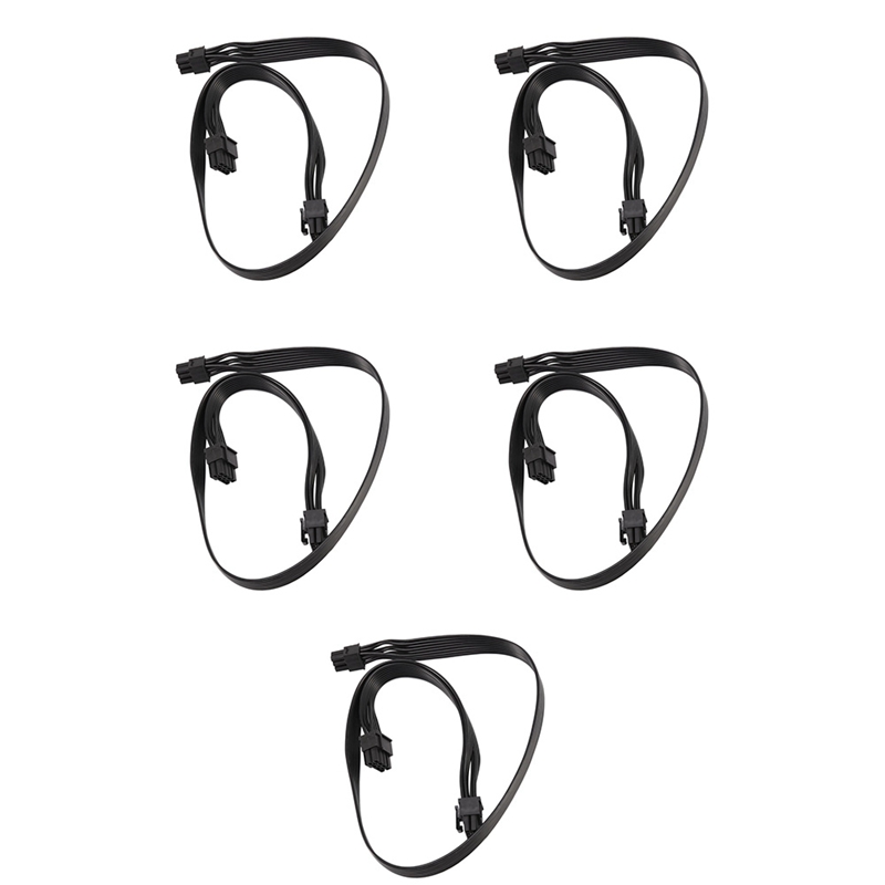 5Pcs PCI-E 6 Pin To 2 Ports 6+2 Pin Power Supply Cable For Cooler Master V Series V850 V700 V1000 Modular PSU