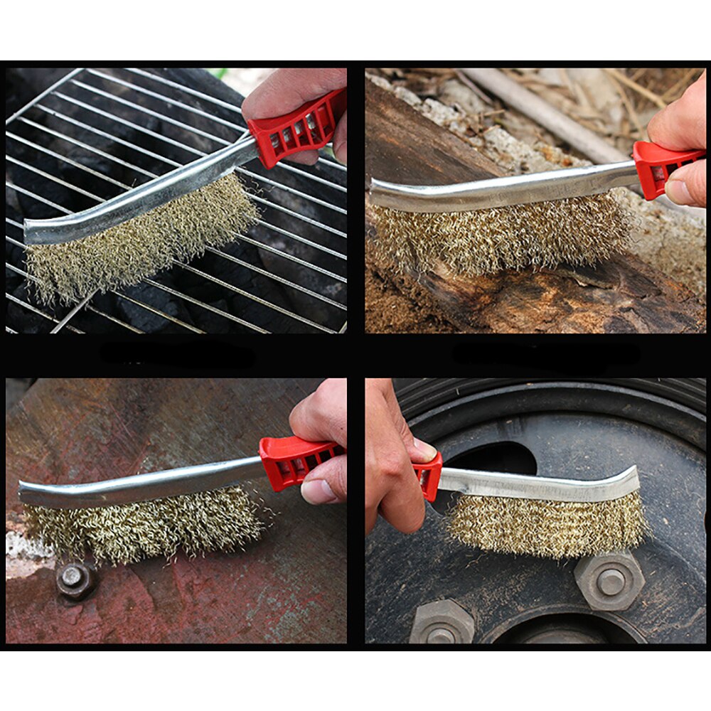 3 Stainless Steel Heavy Duty Spid Wire Hand Brush Bristles Rust Paint Removal