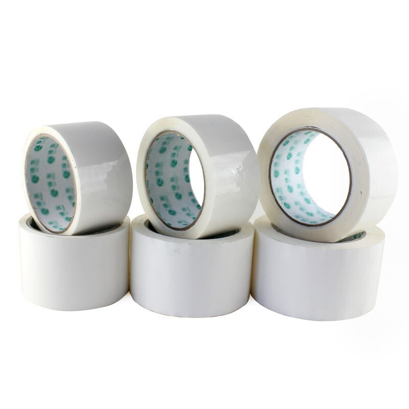 5 Rolls/Pack White BOPP Tape Plastic Packaging Tapes Logistics Package Sealing Tape Adhesive Tape 9 Sizes