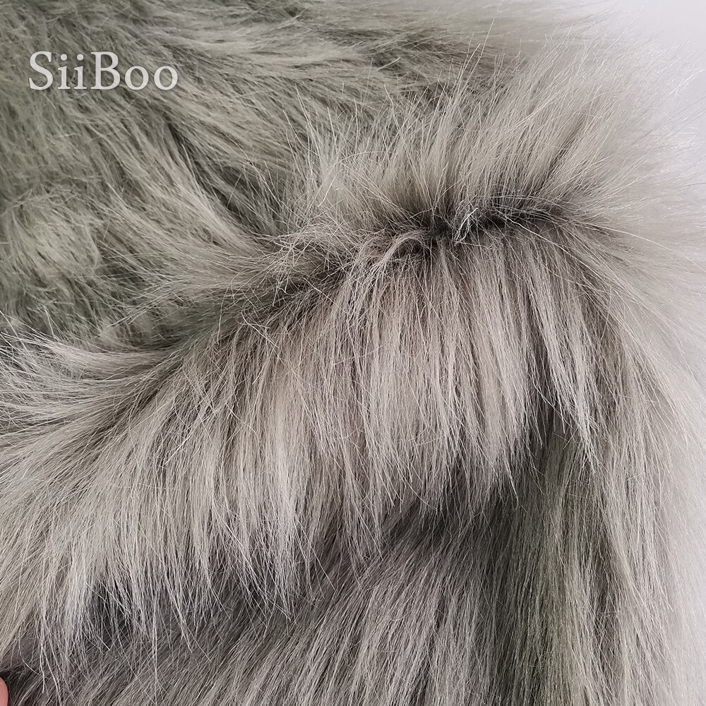 Hoogwaardige 7Cm Lang Haar Grijs Faux Fur Stof Voor Winterjas Vest Cosplay Stage Decor 150*50Cm 1 Stuk SP3760