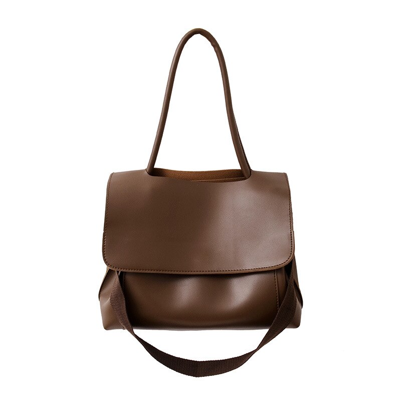 Dames handtas diagonale tas onderarm aktetas high-end schoudertas tote bag schoudertassen: Donkerbruin