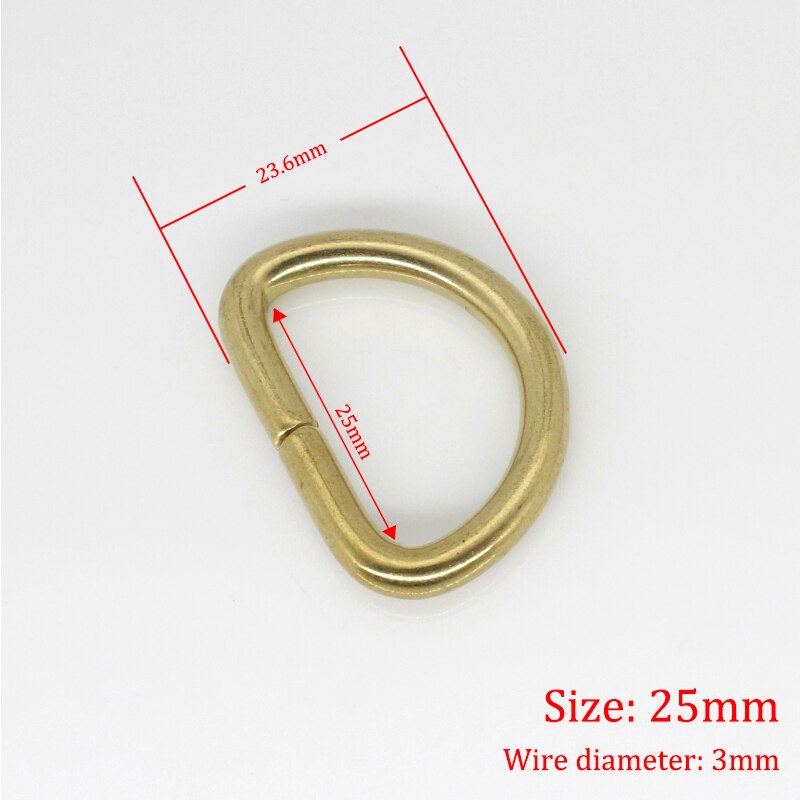 2 Stck Solide Durcheinander D Ringe Schnallen für Tasche Gurt Gürtel Geldbörse Gurtband Hund Kragen 10-38mm Innen breite Leder Handwerk DIY Zubehör: innere Breite 25mm