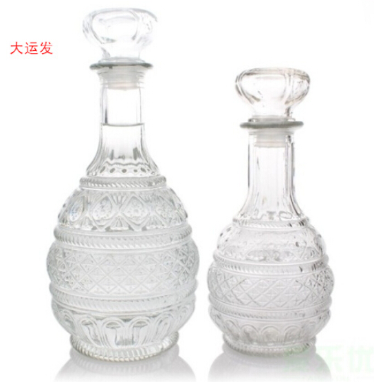 1pc 500ml 1000ml merkevare holdbar luksus glass whisky brennevin vin karaffel krystall flaske vin karaffel  jr 1086