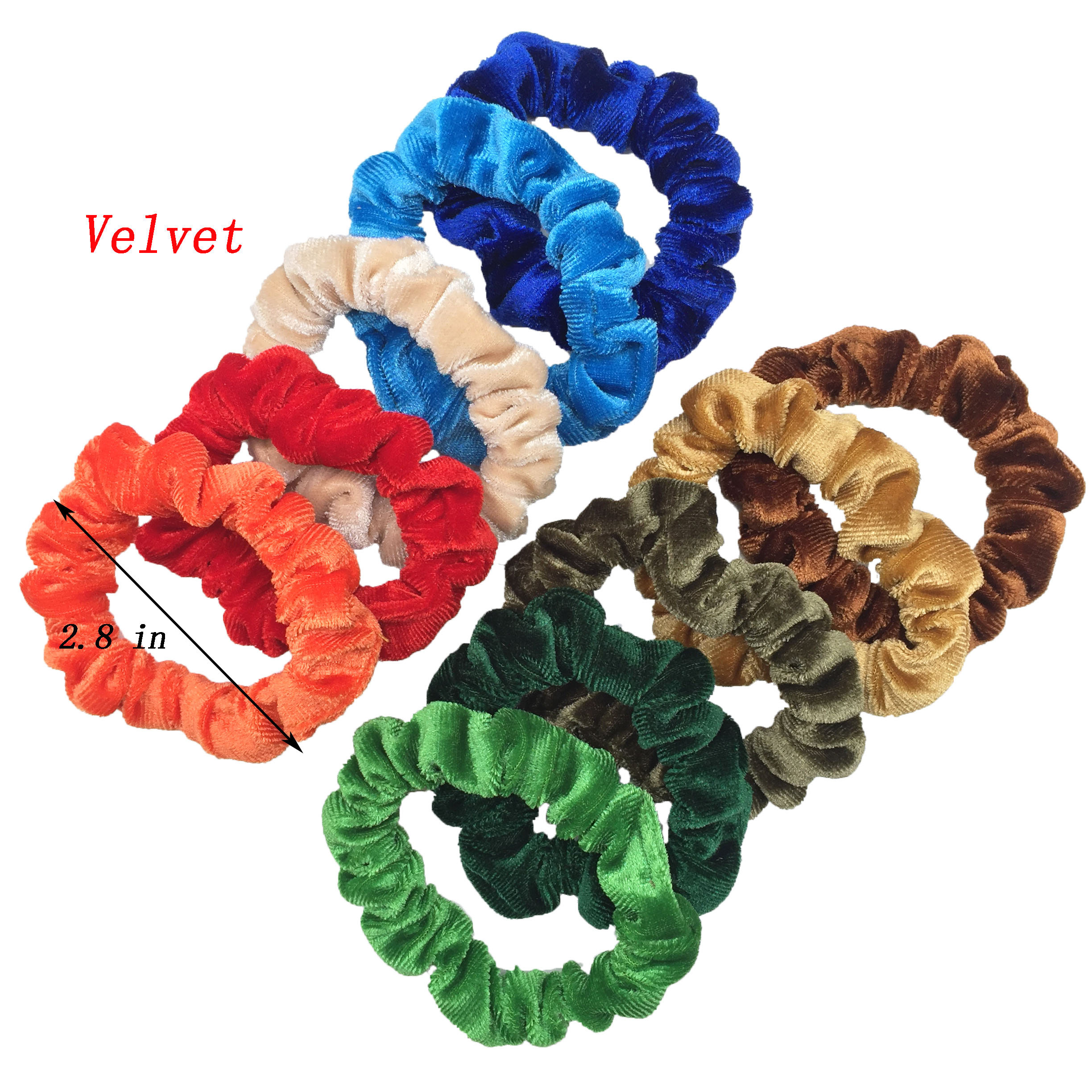 Paquete de Scrunchies del pelo de terciopelo para niña, bandas elásticas para el pelo, conjunto de soporte para cola de caballo, accesorios para el cabello, sólido, sin arrugas, 10/6 Uds./lote