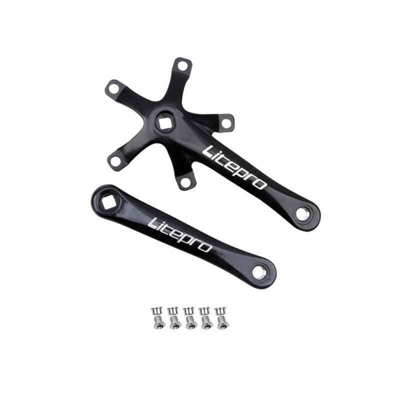 Litepro bicicleta plato único integrado platos y bielas con cadenas manivela 50T 52T 54T 56T 58T BCD 130mm plegable bicicleta piezas de bicicleta