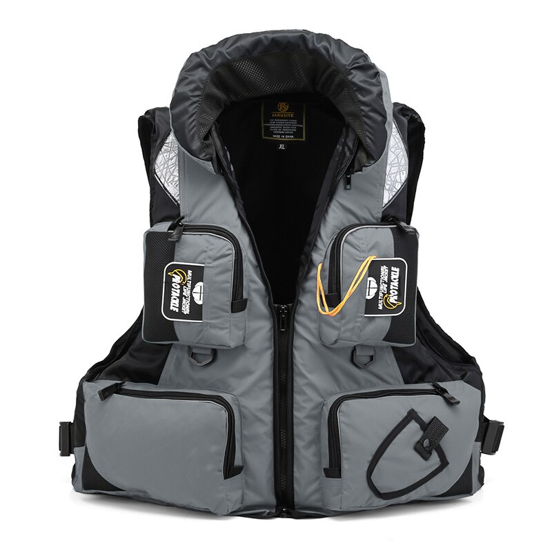 Adulti Bambini Vita Kayak Giubbotto Salvagente Giubbotto di Salvataggio di Nuoto di Surf Pesca Galleggiante Canoa Canottaggio giubbotto di Salvataggio Giubbotto: Grey / XL