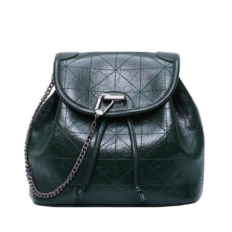 Femmes sac à dos femme sac à bandoulière multi-usages décontracté dames petite chaîne sac à dos sac de voyage pour filles sac à dos: green
