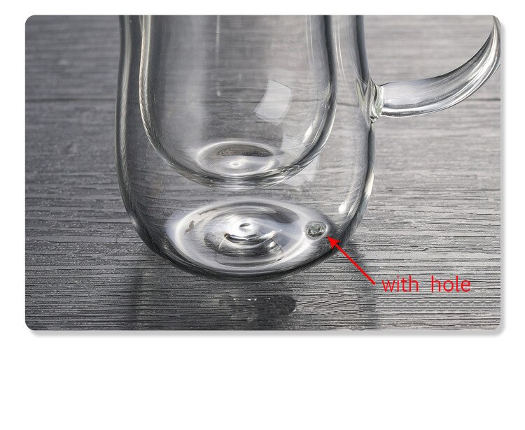 Gennemsigtige drinkware kaffekopper te sæt krus øl drink kontor krus dobbelt glas kop enkel stil