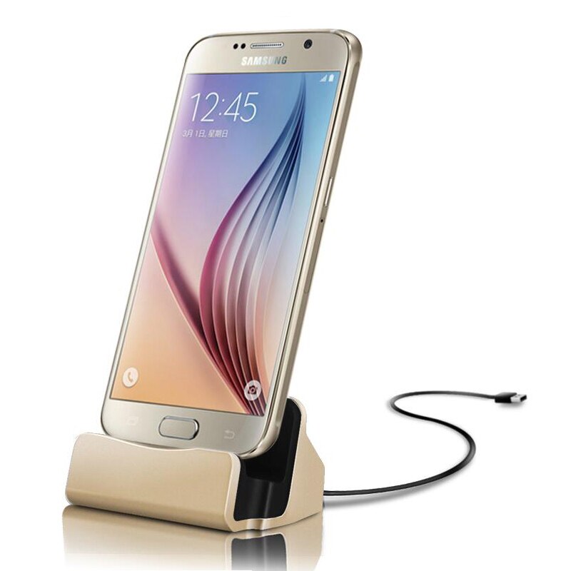 USB Schreibtisch Ladegerät Für Samsung S8 Xiaomi Huawei LG HTC Android Telefon Mikro Typ-C iPhone Dock Ladegerät Docking Bahnhof Ladung