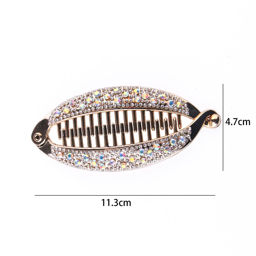 Accessori fermagli per Banana fai da te mollette a forma di pesce con strass clip per capelli fermagli per capelli artigli per capelli forcine