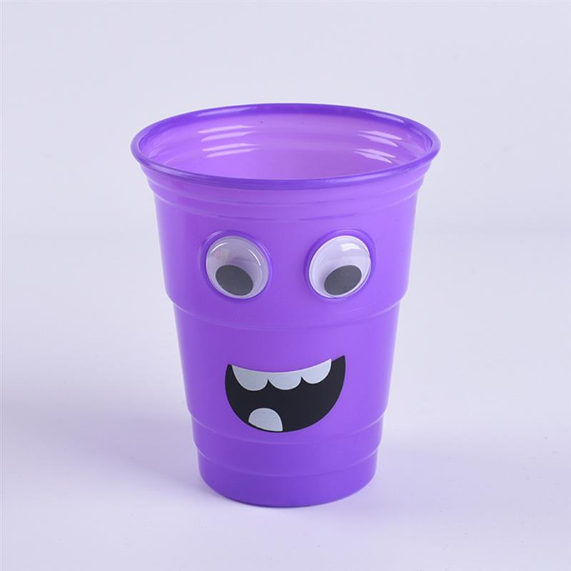 Taza de plástico con dibujos animados para niños, vaso de plástico para beber agua y leche, decoración de Halloween y guardería, 3 piezas