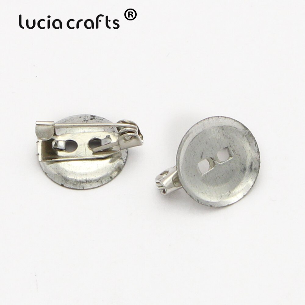 Multi sizes options Garment silver Safety Pin jewelry DIY for brooch and hair brooch round Back Base With Clip G1217