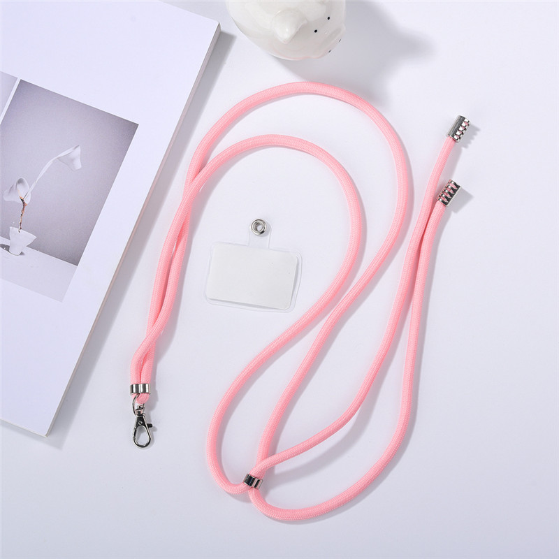 Universele Crossbody Nylon Patch Telefoon Lanyards Mobiele Telefoon Strap Zachte Touw Voor Mobiele Telefoon Opknoping Koord Metalen Clip Opknoping Touw