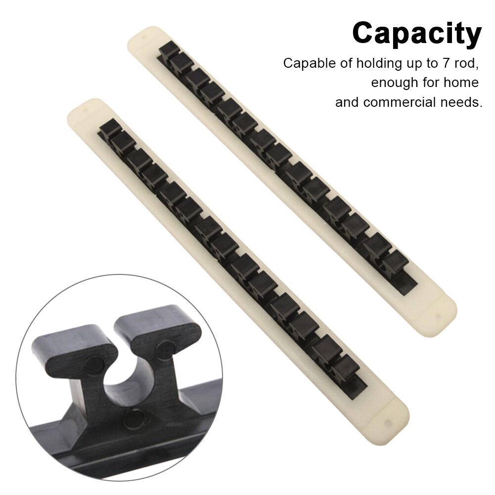 2pcs Hanger Pole Storage Ceiling Rack Home Display Clips Wall Mounted Boat Accessories Fixing Fishing Rod Holder