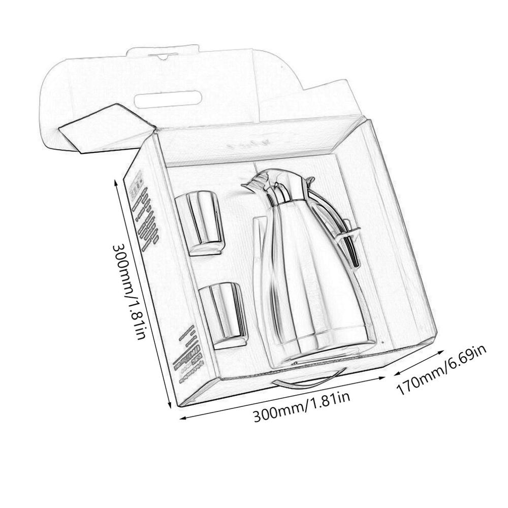 Stainless Steel Insulation Pot Set European Vacuum Coffee Pot Box Water Cup Home Silica Gel Family Kettle