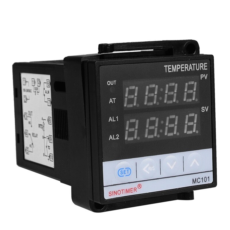 Temperature Controller Universal Input PT100 K Thermocouple Digital PID SSR Relay Output for Heat Cool with Alarm Fahrenheit