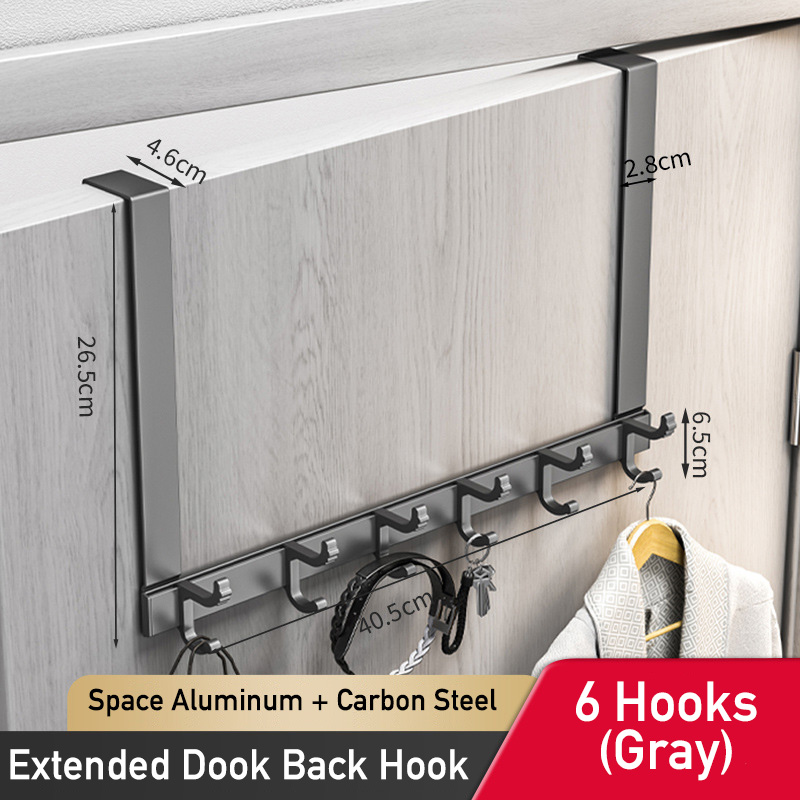 Metal dørbøjle til hjemmet køkken badeværelse bruserum over døren kroge aftagelig tøj frakkeophæng opbevaring organisering: Lysegul