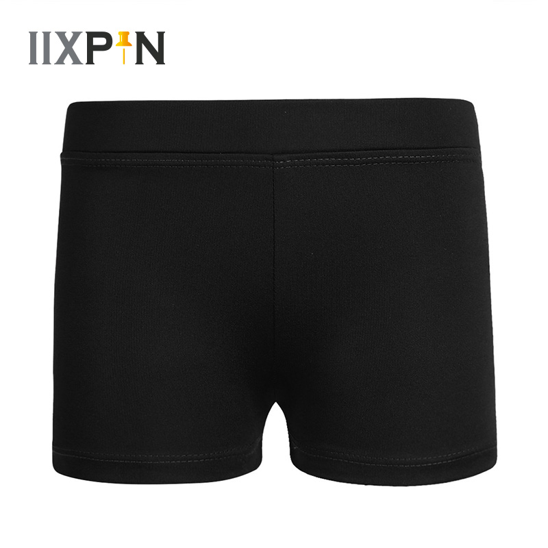 IIXPIN Girls Boy-cut Shorts Low Rise Activewear Dance Shorts for Yoga Sports Workout Gym Ballet Dance Costumes Leotard Ballet