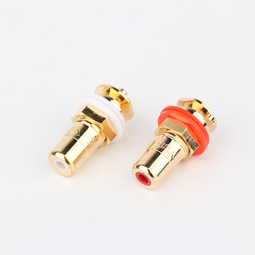 8 stk cmc 816- u rca jack rca terminal stik forgyldt jack 4 stk