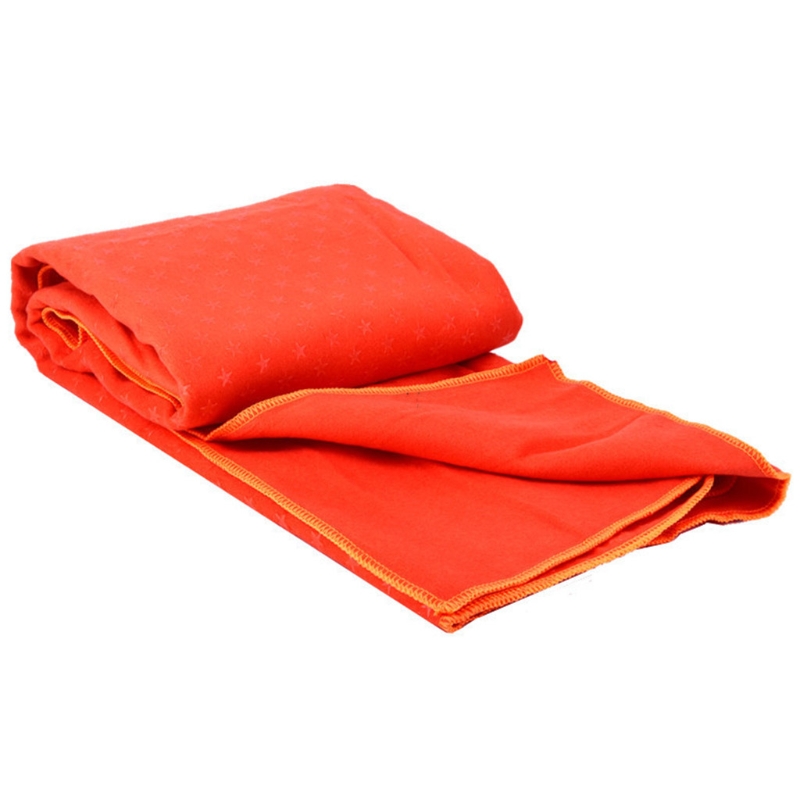 Yogamatten-handtuch mit kleinem sternenmuster, mikrofaser, rutschfest, ultraweich und schweißabsorbierend: Orange
