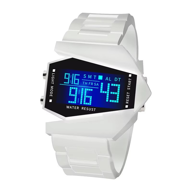 Reloj Digital para hombre y mujer, reloj despertador deportivo, reloj de avión de combate multifuncional, reloj de pulsera para parejas, relojes para niños y estudiantes: Multicolor