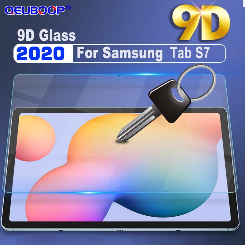 Resistant case For Samsung Galaxy Tab S7 11 T870 T875 Clear Case For Samsung TAB S7 12.4 T970 T975 TPU Case: 9D-GLASS / S7 Plus T970 T975