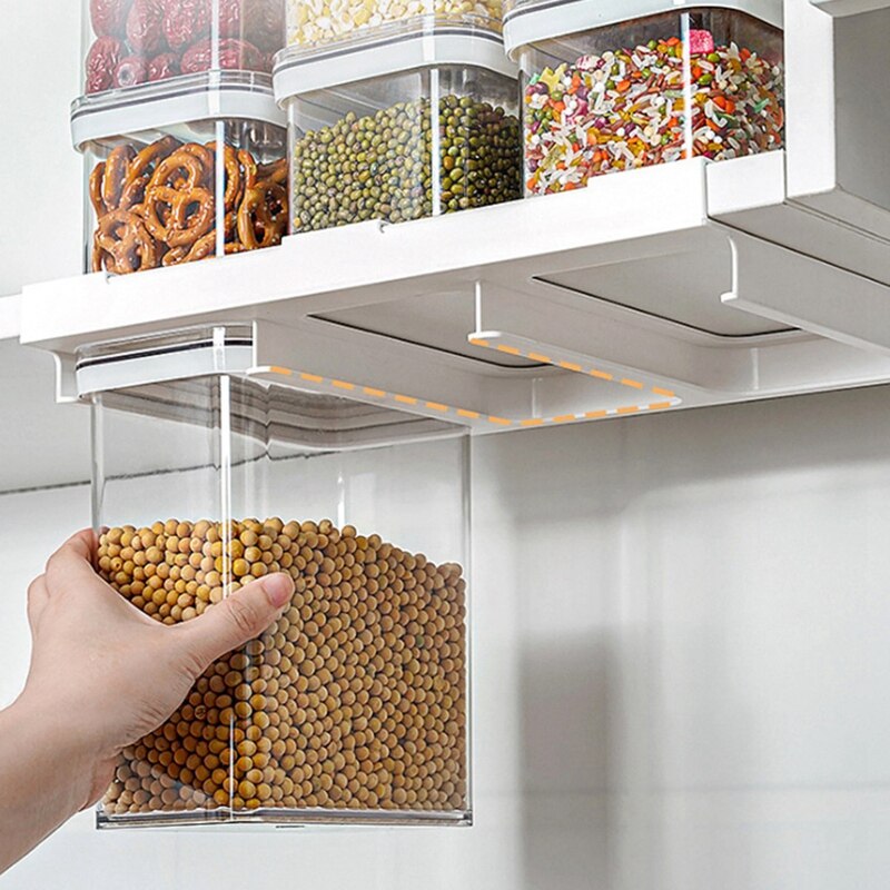 Cabinet Wall-Mounted Sealed Tank Storage Rack Coarse Grain Storage Tank Storage Rack Fresh-Keeping Box Storage Rack