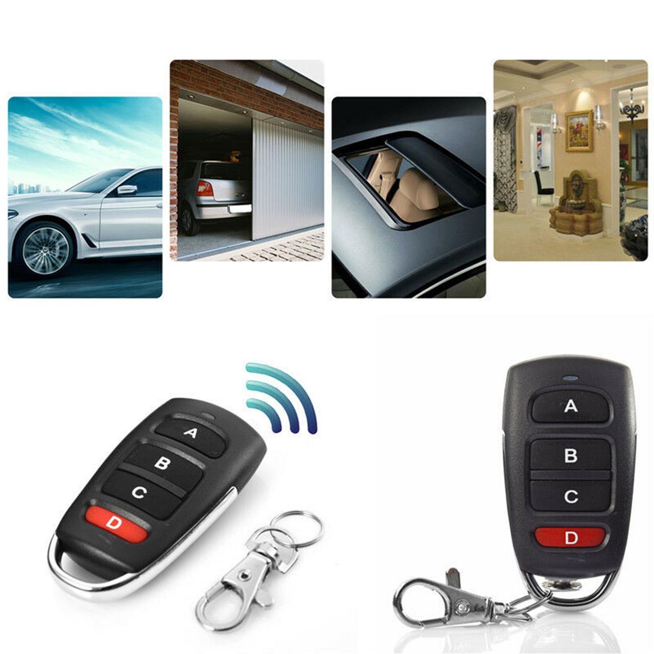 Universal 433mhz Wireless Electric Gate Garage Door Remote Control Key Fob Hand Transmitter Remotes Controller 4 Buttons