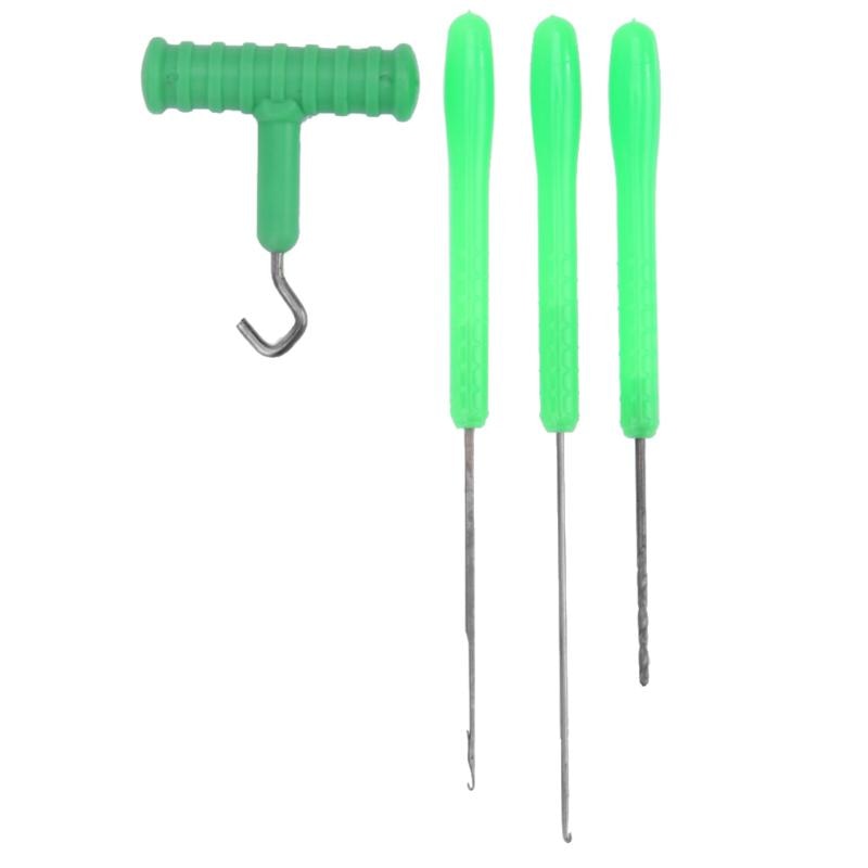 4 en 1 ensemble combiné carpe pêche gréement appât aiguille Kit outil perceuse matériel plate-forme hameçons outil carpe pêche accessoires