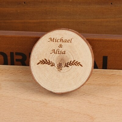 2pcs Custom Wooden Fridge Magnets Rustic Refrigerator Magnets Christening Baptism baby shower Wedding Favor: Light Grey