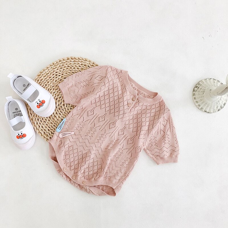 Milancel Zomer Baby Jongens Kleding Gebreide Airconditioner Baby Kleding Puur Katoen Peuter Bodysuit