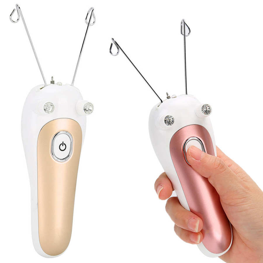 Elektrisk bomullstråd epilator dam ansiktshårborttagning laddningsbar dragyta enhet smärtfri kvinna hårborttagning defeatherer