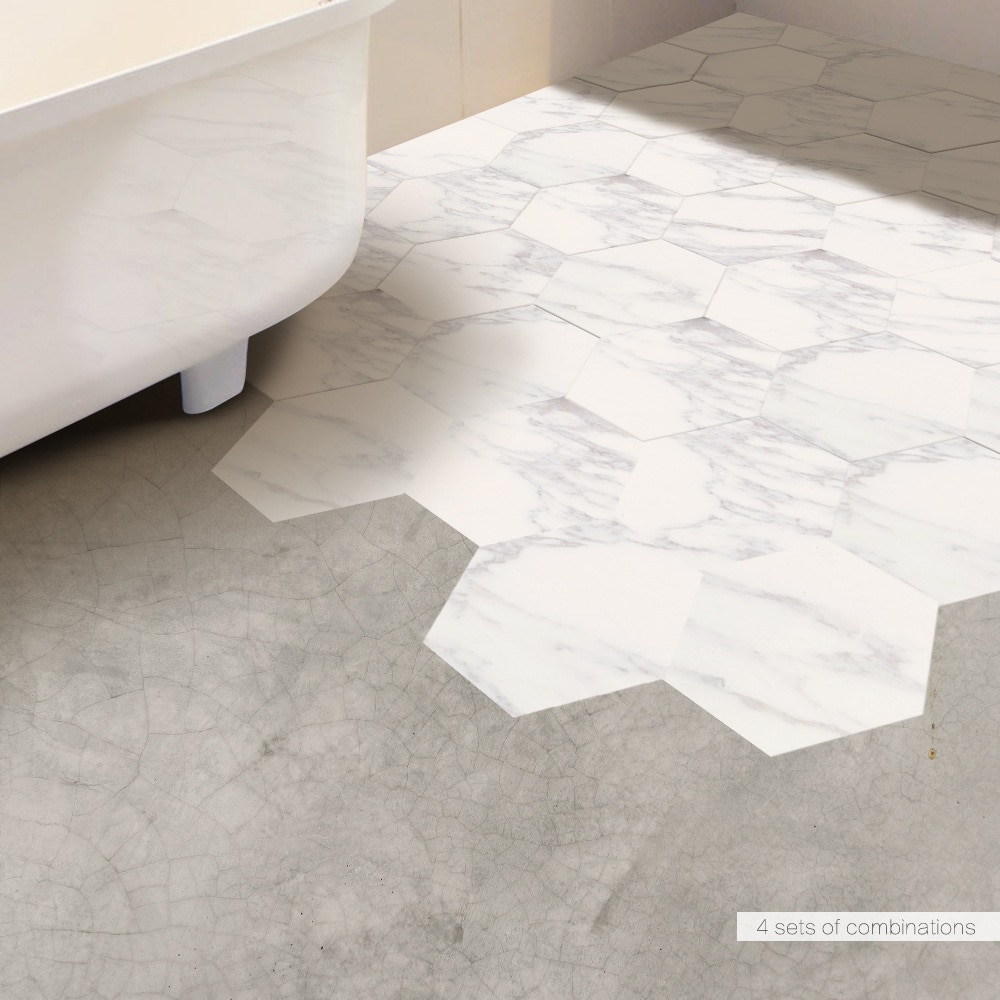Funlife vandtæt badeværelse gulvfliser klistermærke klæbende pvc marmor gulv mærkat skræl & stick klistermærke skridsikker indgang til hjemmet indretning