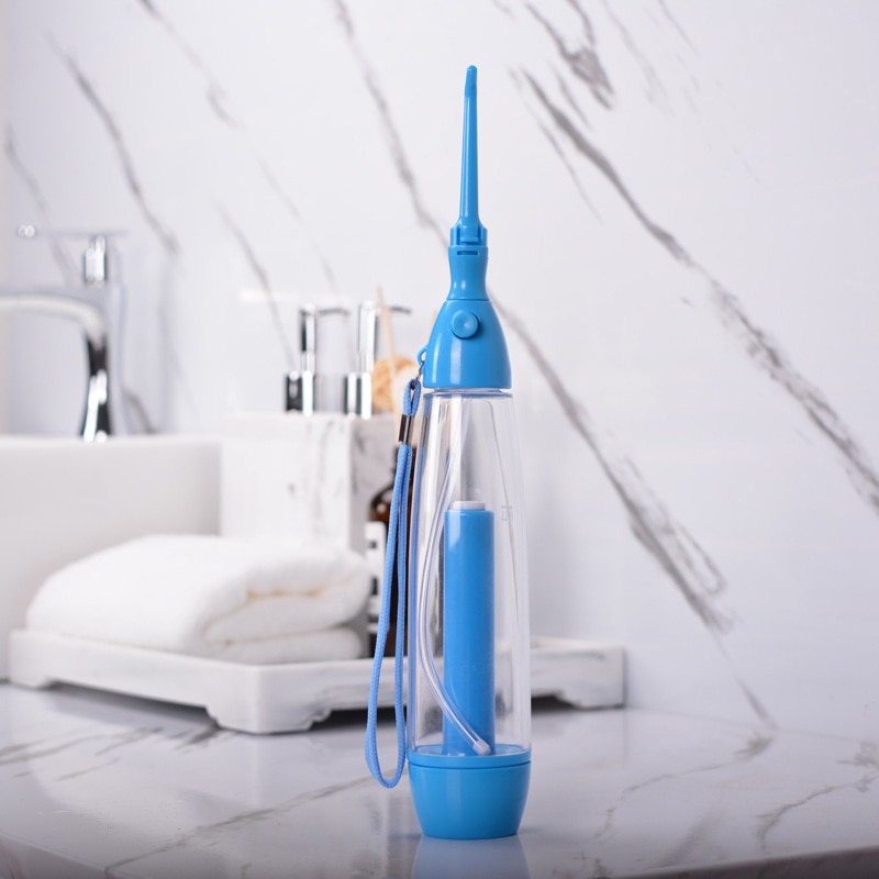 Mundskylning tænder renere vand tandstikker flusher flosser bærbar manuel tryk vand pick tand mundskyl