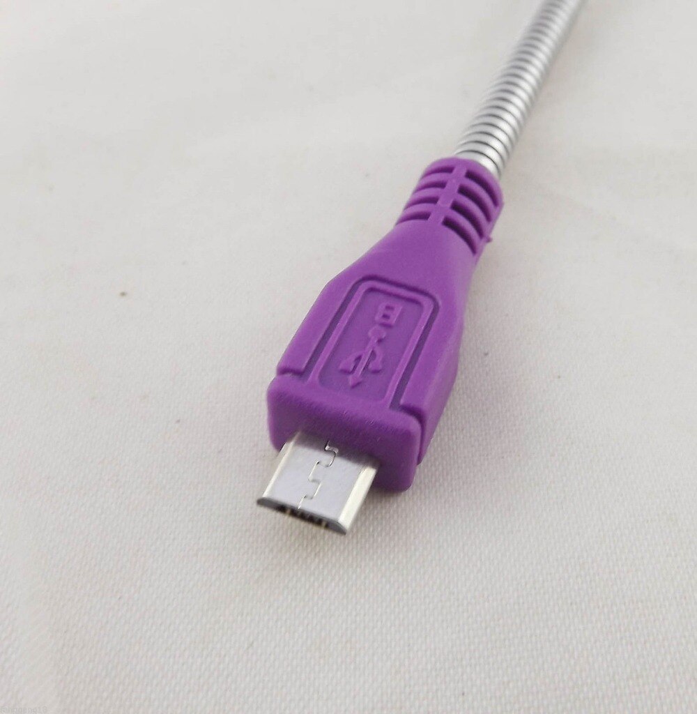 1pc USB 2.0 A Male Plug to USB Micro 5 Pin Male Plug Extension Flexible Metal Stand Cable 15cm