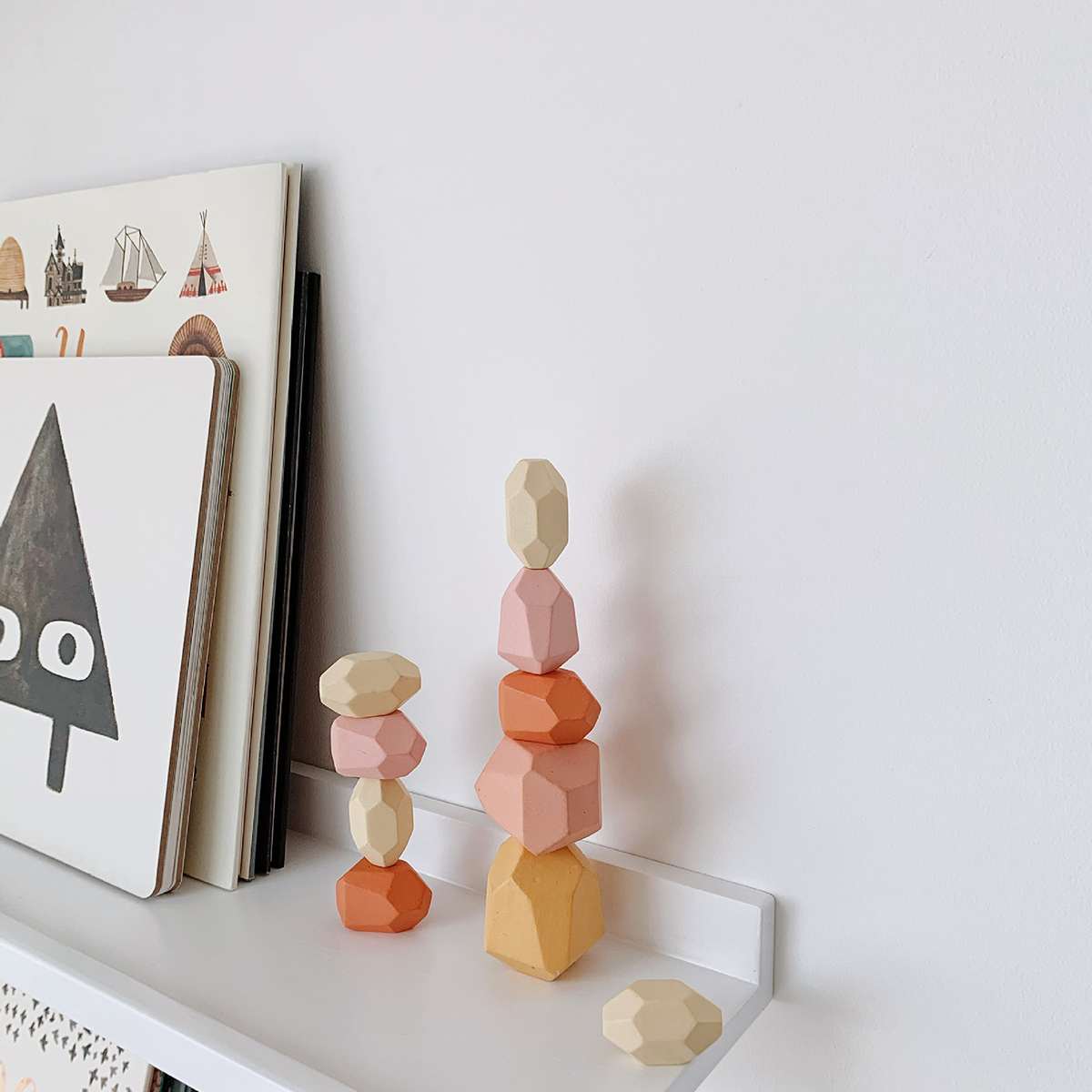 Kinderen Houten Gekleurde Steen Jenga Bouwsteen Educatief Speelgoed Creatieve Nordic Stijl Stapelen Spel Regenboog Houten Speelgoed