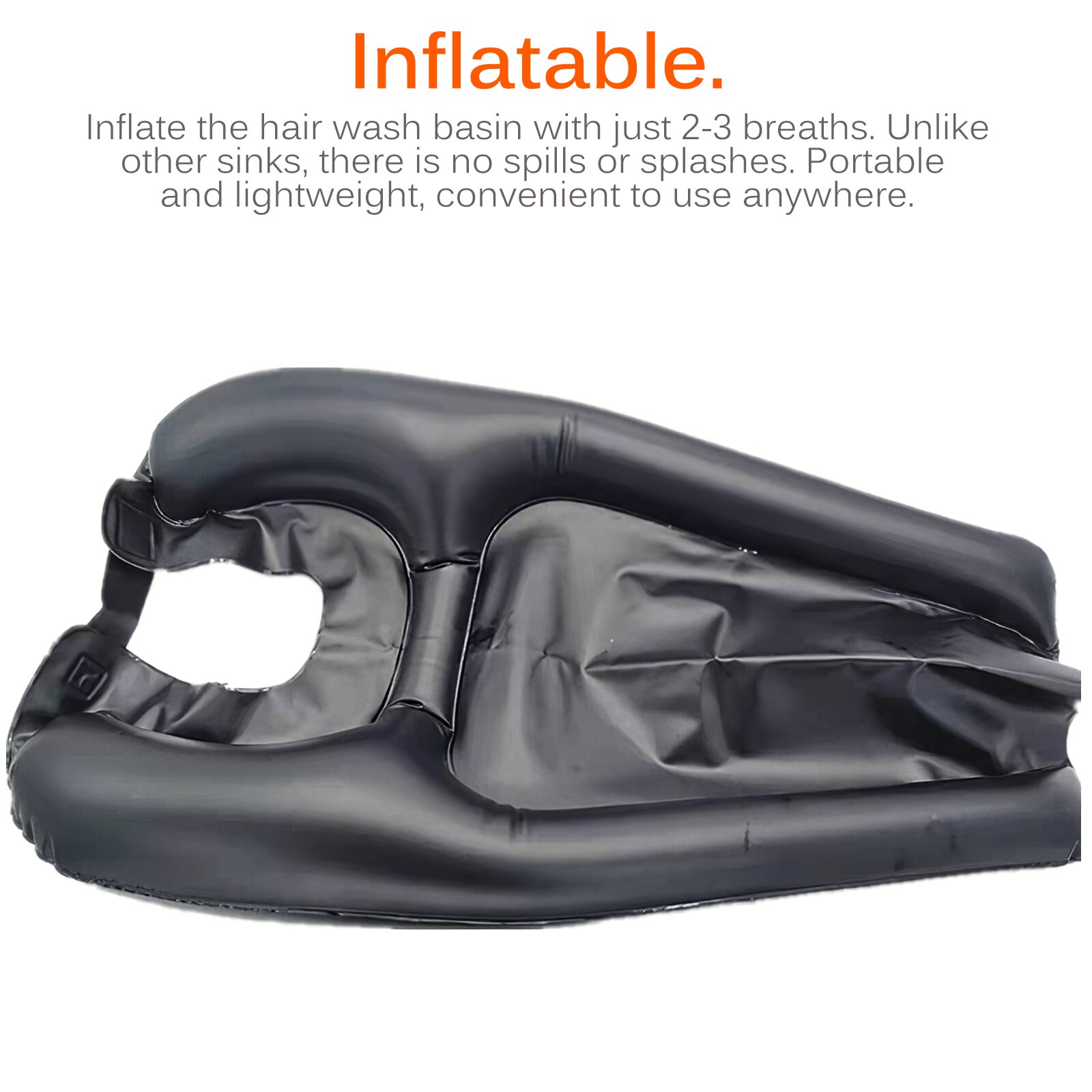 Portable Mobile Hair Wash Shampoo Bowl Basin Inflatable Hair Washing Tray for Elderly Disabled Hair Washing for Hair Dyes Cuts