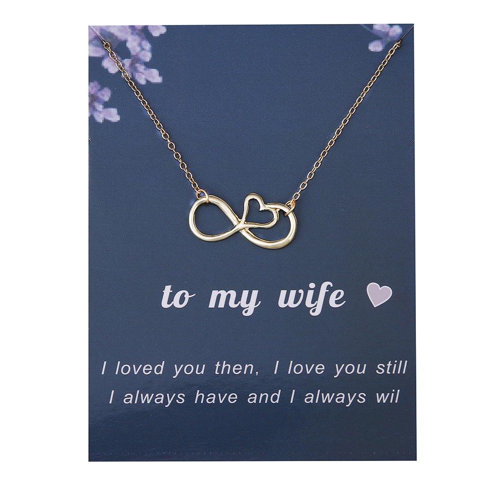 Korean Necklace Jewelry Mother daughter Wife grandmother Infinite love 8 Pendant Necklace: 6322-gold