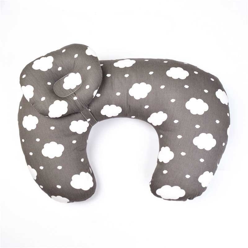 Oreiller d&#39;allaitement en coton en forme de U pour -né, coussin lombaire pour allaitement