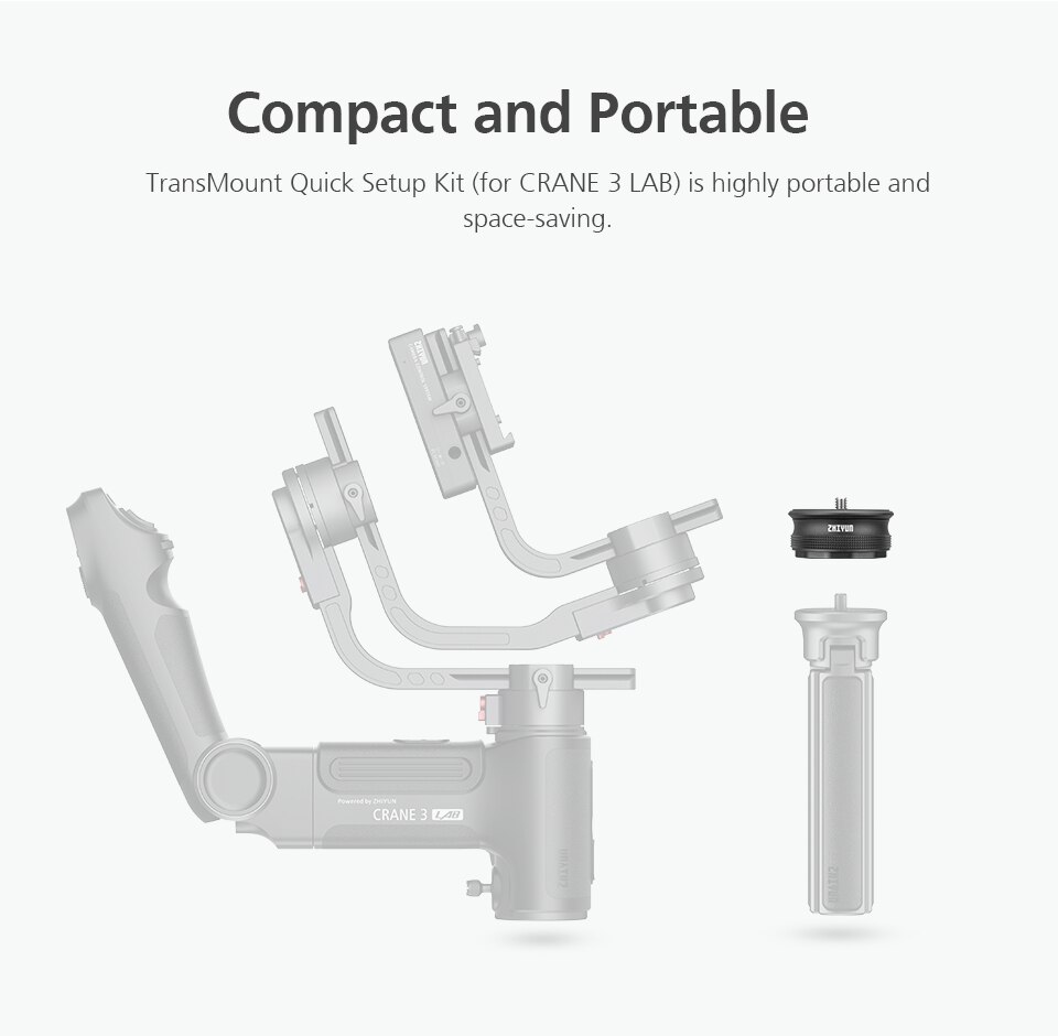Zhiyun crane 3 lab transmount hurtigoppsettsett for zhiyun crane 3 lab/zhiyun weebill lab