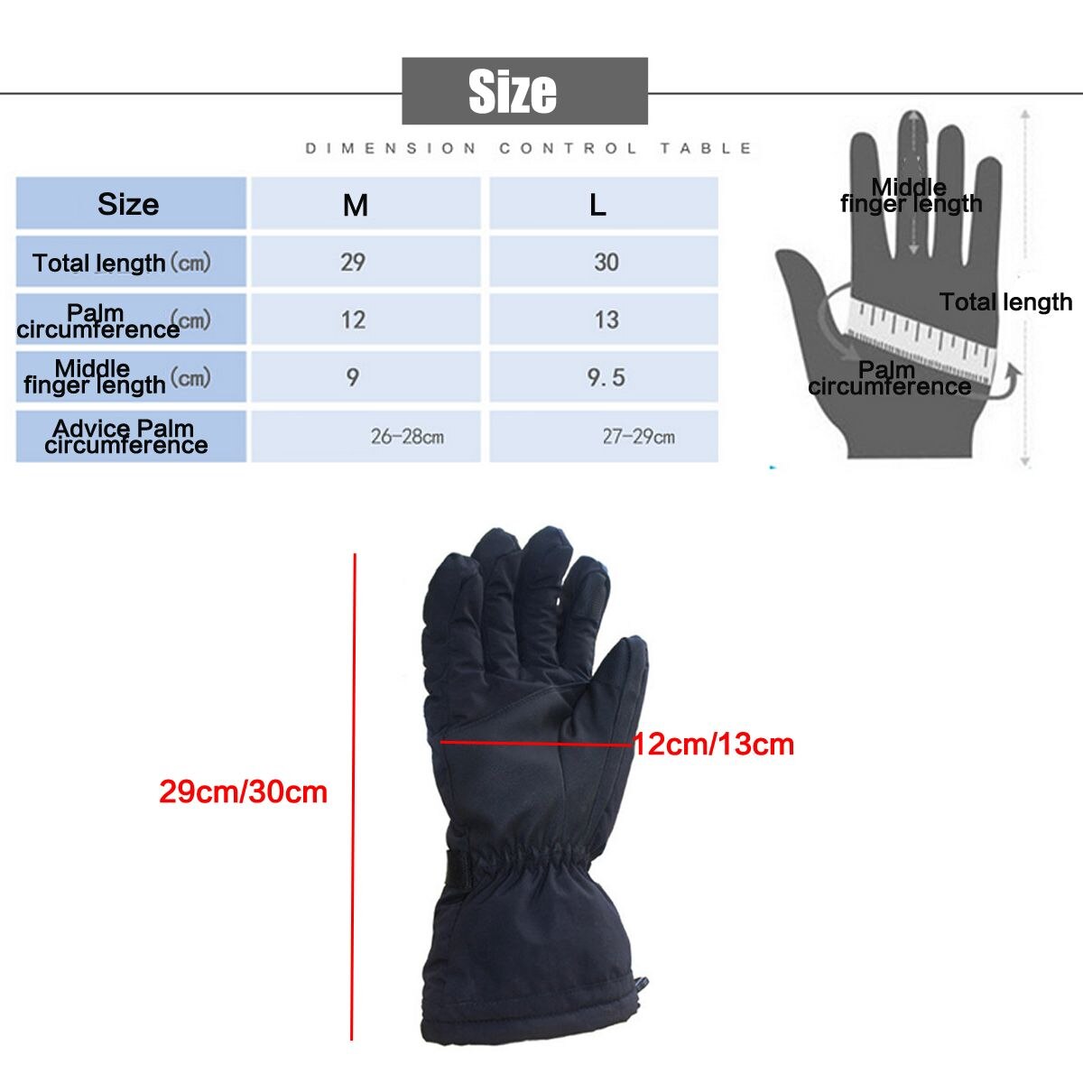 Générique Elektrische verwarmde handschoenen - Mittens thermische