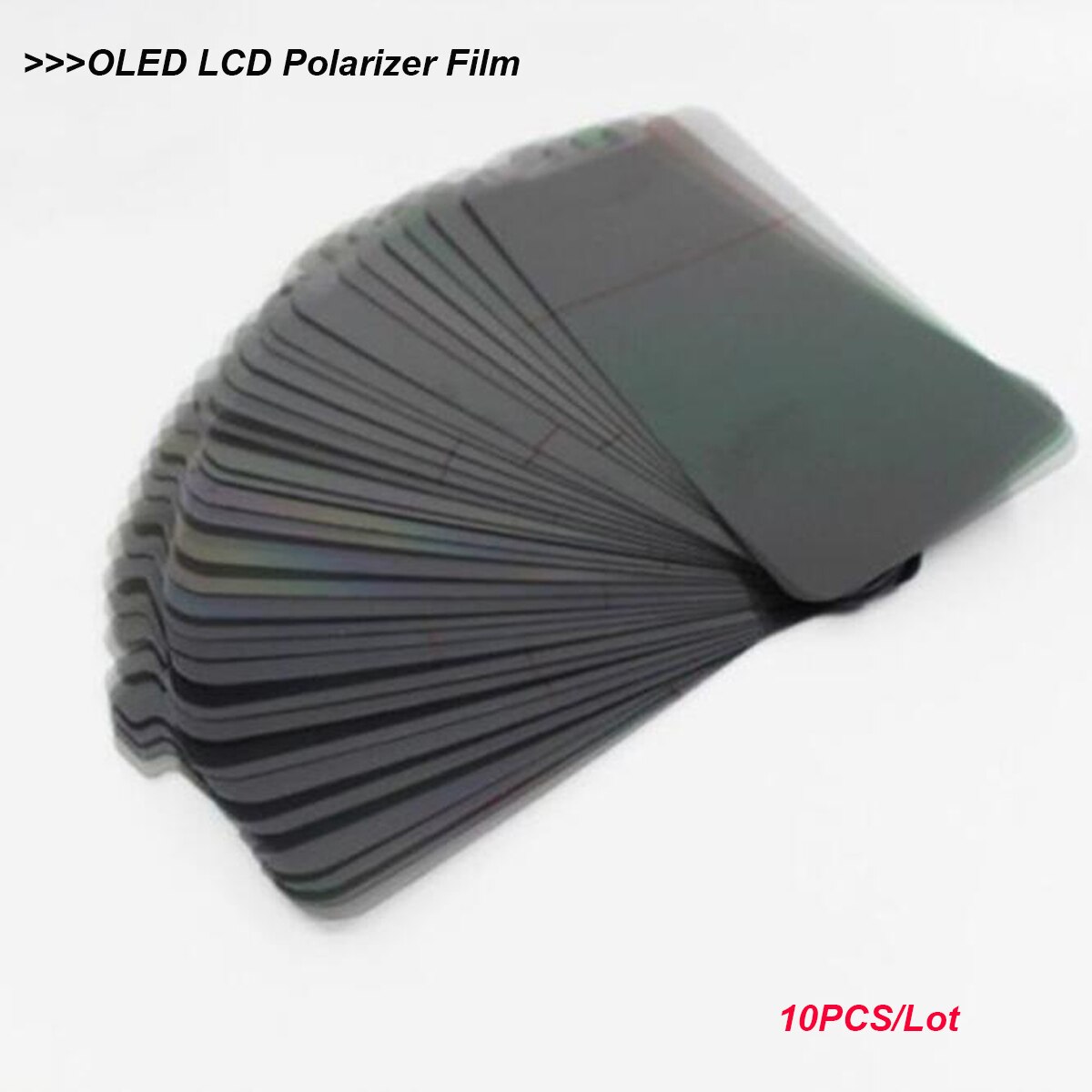 10 sztuk ekran LCD polaryzator Film do Samsung Galaxy A32 A22 A52 A72 A12 S20fe A02 A42 M51 wyświetlacz polaryzacyjny arkusz wymiana