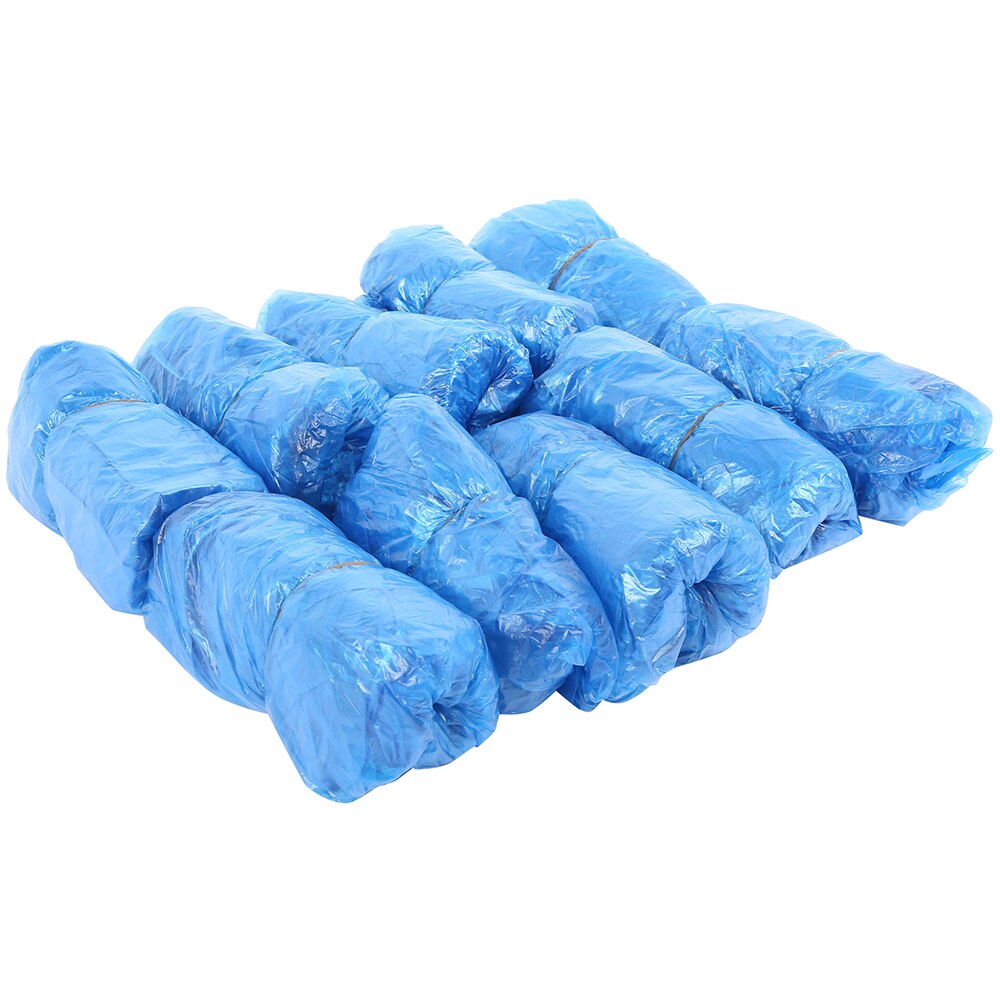 1000Pcs Plastic Waterproof Disposable Shoe Covers Rainy Day Carpet Floor Protector Thick Cleaning Shoe Cover Blue Overshoes