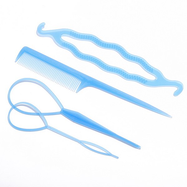Magic Hair Styling Set Hair Pin Bun Maker Hair Braiding Twist Styling Tool Centipede Braids and Double Hook Plates Tool: 12