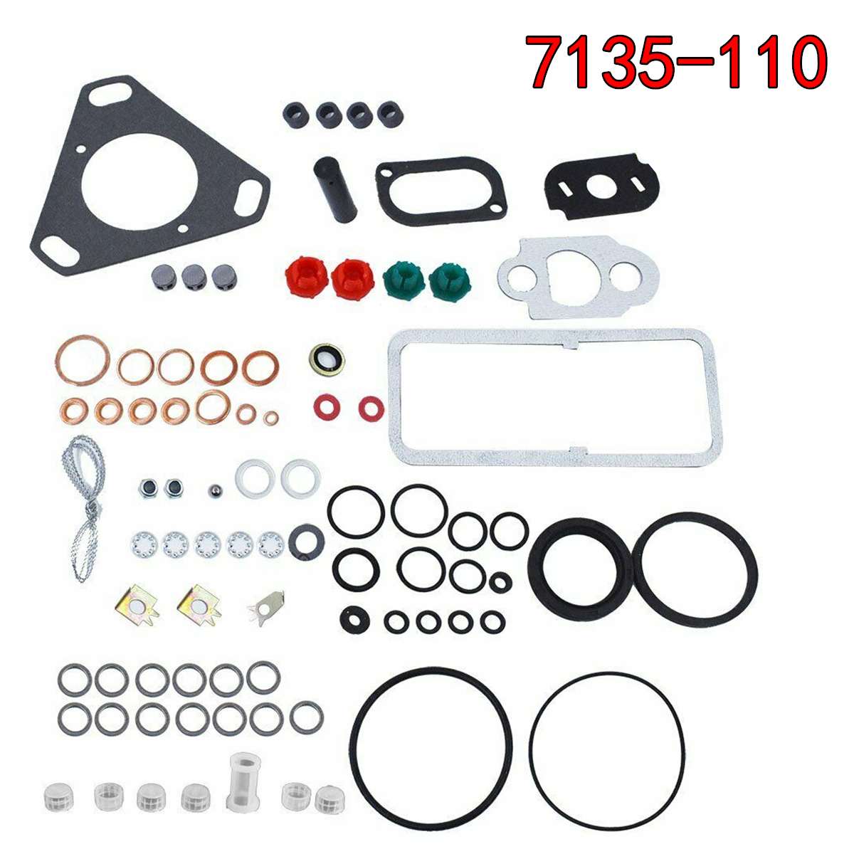 Diesel Engine Fuel Injection Pump Gasket Set Copper Shim Sealing O-ring Repair Kit CAV Tractor Pump Kit for Ford Massey Ferguson